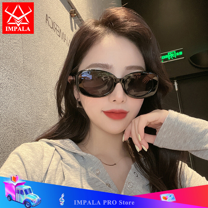 IMPALA QT1659W Personalized Fashion Sunglasses for Men and Women Korean Style Oval Lens Retro Sun Glasses UV400 Eyeglasses