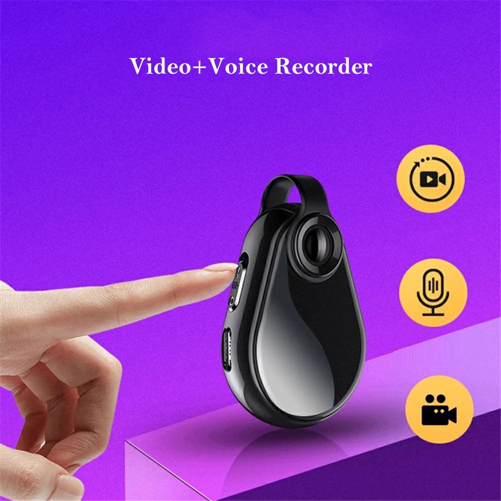[In Stock]8GB 1080P Micro Cam Secret Wearable Mini Camera 2-in-1 Video Voice Recorder Body Cam Sport Clip Necklace