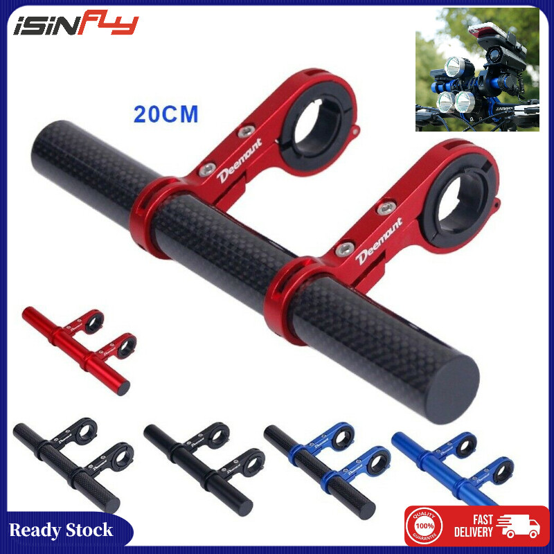 Bicycle Aluminum Alloy Bracket Multi-Functional Extension Frame Flashlight Bracket Cycling Extension Frame 20 cm Handlebars Black Mountain Bike Accessories