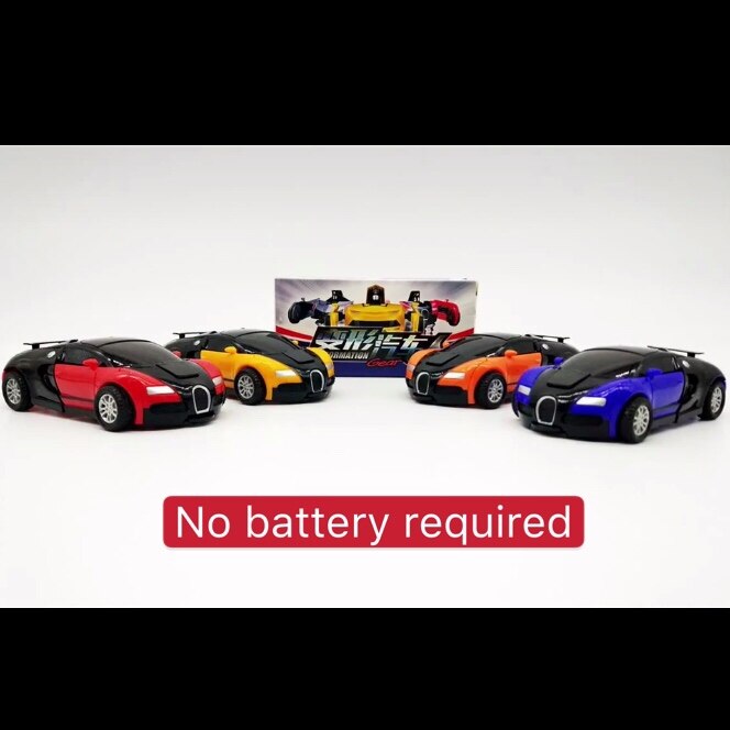 2 in 1 Sports Transformers Toy Car Robot Boy Bugatti Sports Car